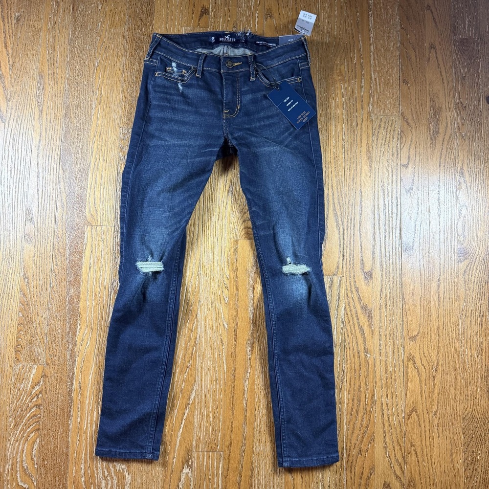Hollister Shape Love Jeans Womens 0R Dark Wash Low Rise Super Skinny Tight